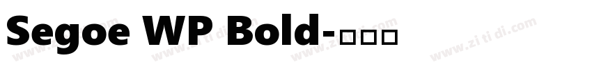Segoe WP Bold字体转换